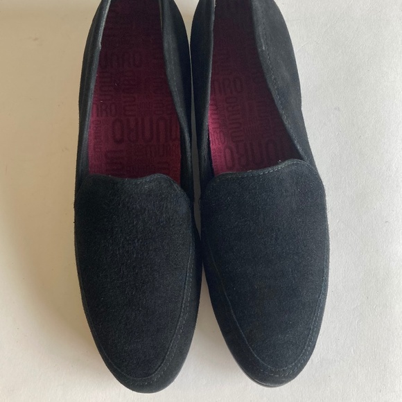 Munro Black Suede Genuine Leather Almond Toe Loafers size 8 - Picture 7 of 14